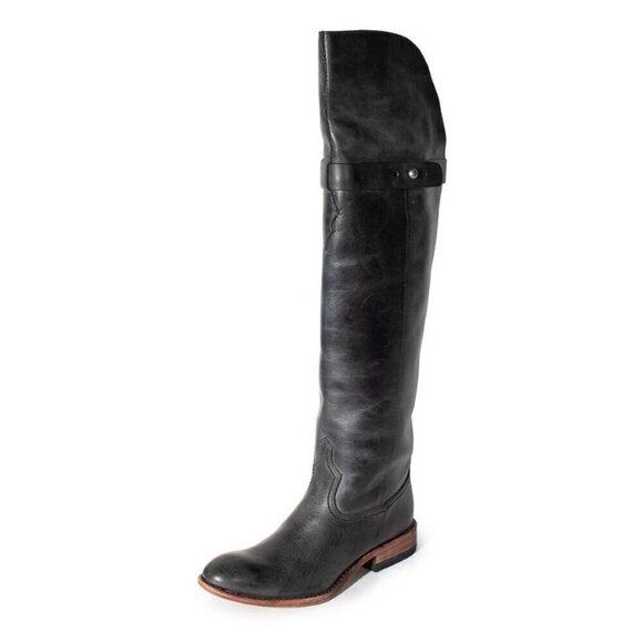 Spirit by Lucchese Black Leather Tall Riding Boots Size 5.5M - Picture 1 of 10